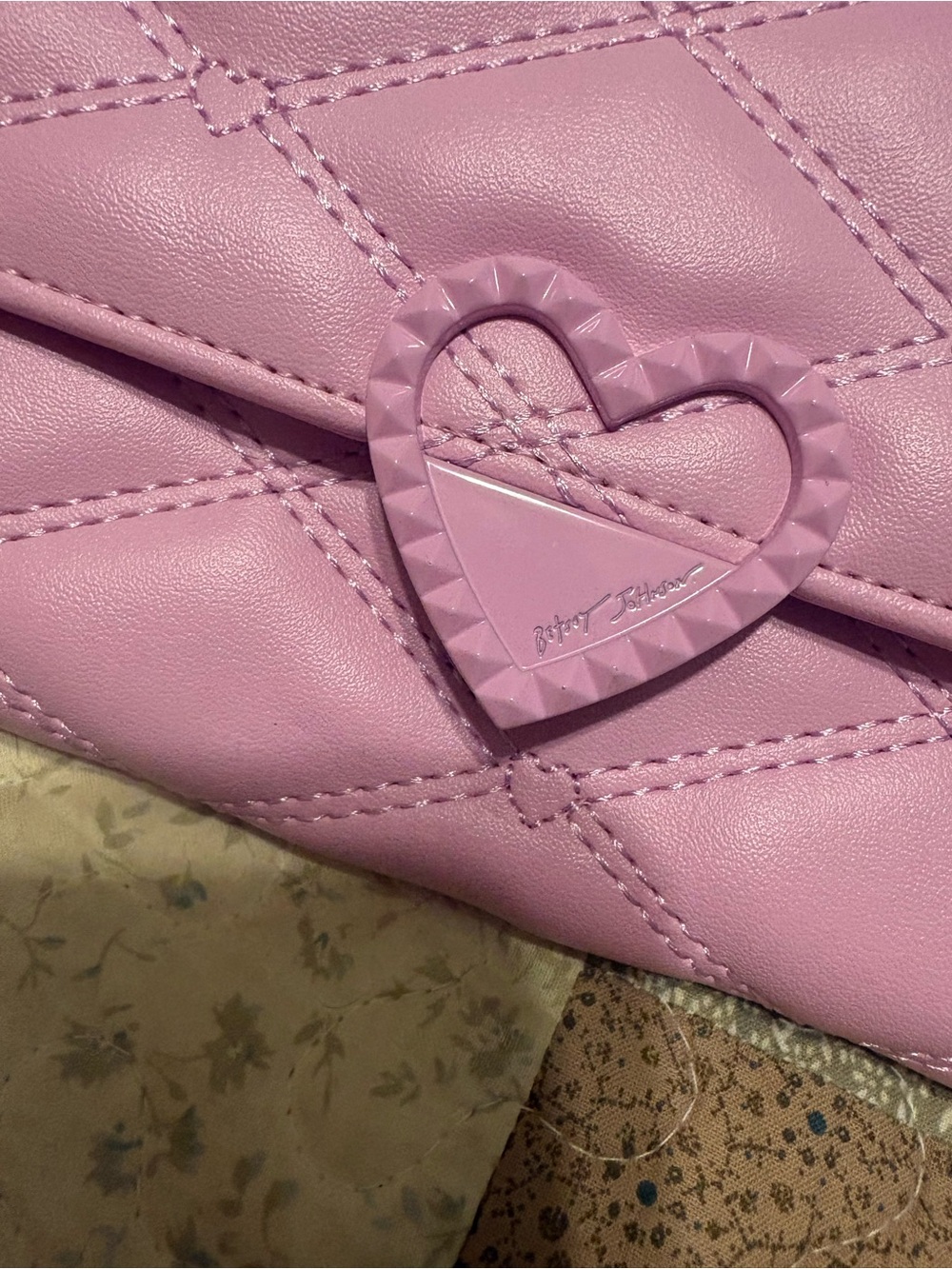 Purple Quilted Heart Crossbody Bag - Women - Picture 2 of 6